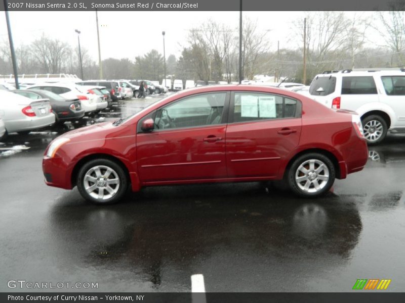 Sonoma Sunset Red / Charcoal/Steel 2007 Nissan Sentra 2.0 SL