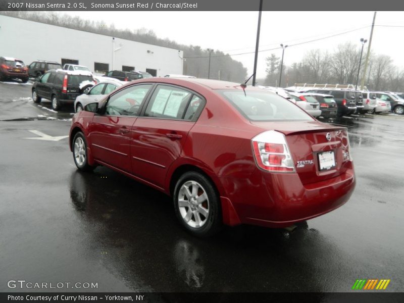 Sonoma Sunset Red / Charcoal/Steel 2007 Nissan Sentra 2.0 SL