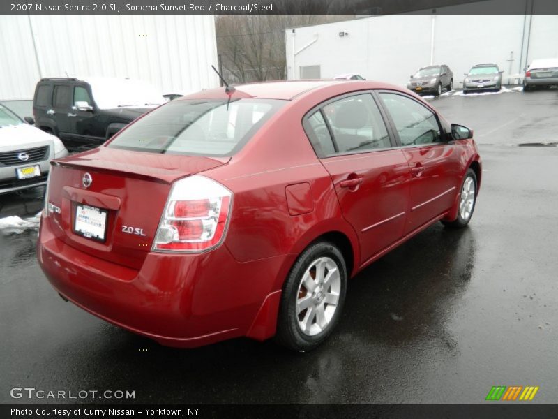Sonoma Sunset Red / Charcoal/Steel 2007 Nissan Sentra 2.0 SL