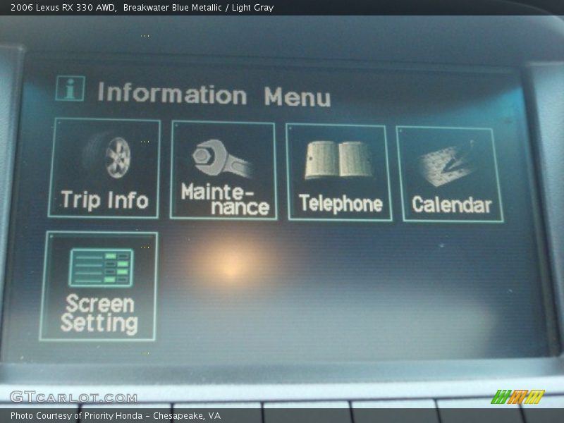 Breakwater Blue Metallic / Light Gray 2006 Lexus RX 330 AWD