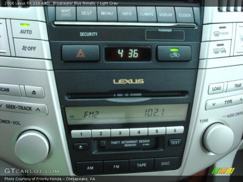Breakwater Blue Metallic / Light Gray 2006 Lexus RX 330 AWD