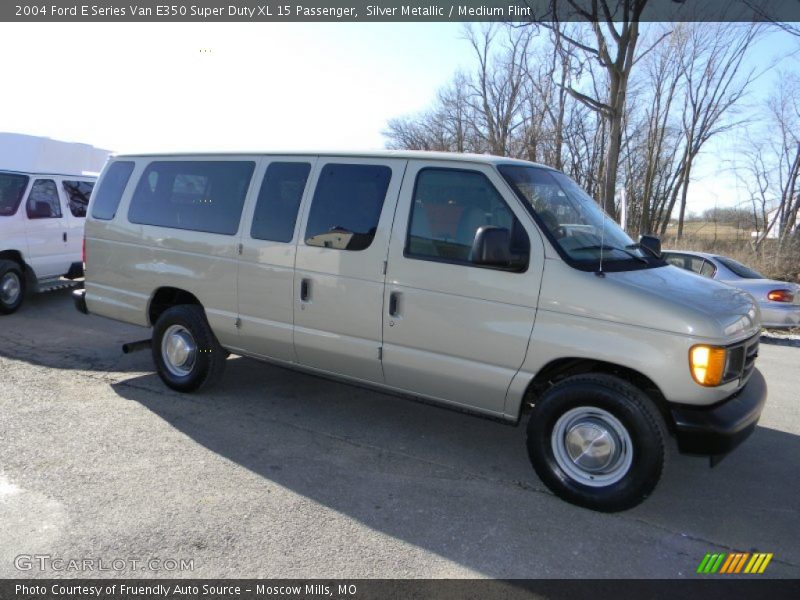 Silver Metallic / Medium Flint 2004 Ford E Series Van E350 Super Duty XL 15 Passenger