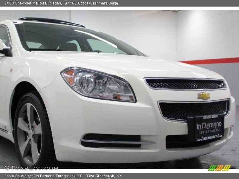 White / Cocoa/Cashmere Beige 2008 Chevrolet Malibu LT Sedan