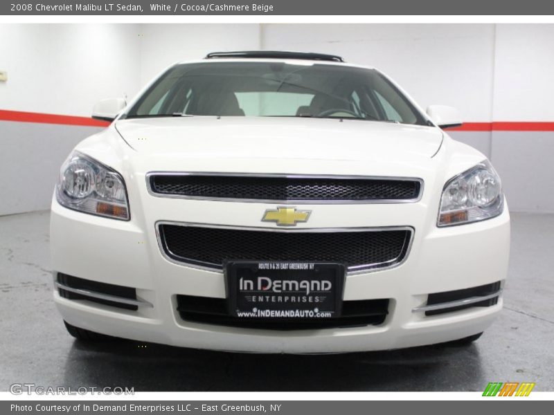 White / Cocoa/Cashmere Beige 2008 Chevrolet Malibu LT Sedan