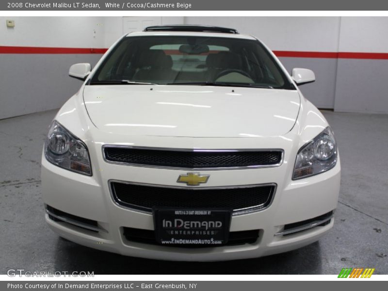 White / Cocoa/Cashmere Beige 2008 Chevrolet Malibu LT Sedan