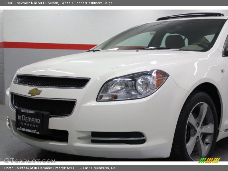 White / Cocoa/Cashmere Beige 2008 Chevrolet Malibu LT Sedan