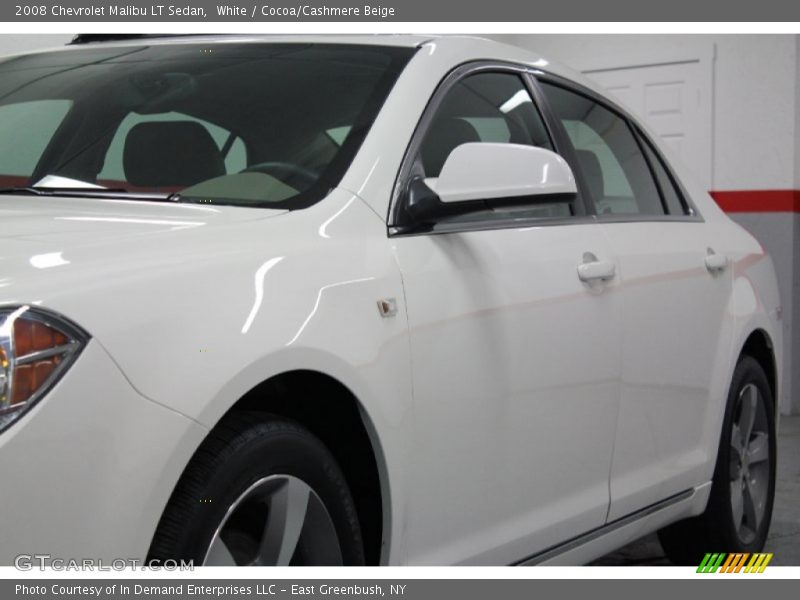 White / Cocoa/Cashmere Beige 2008 Chevrolet Malibu LT Sedan