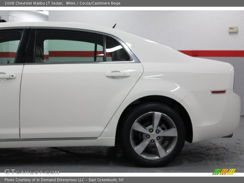 White / Cocoa/Cashmere Beige 2008 Chevrolet Malibu LT Sedan