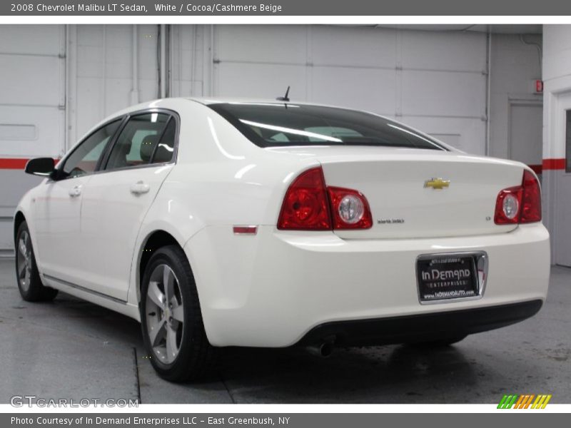 White / Cocoa/Cashmere Beige 2008 Chevrolet Malibu LT Sedan