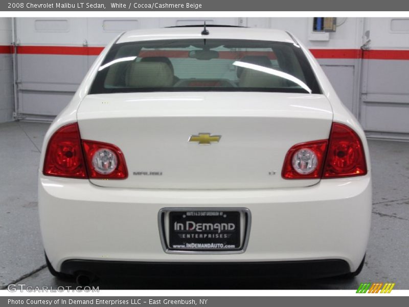 White / Cocoa/Cashmere Beige 2008 Chevrolet Malibu LT Sedan