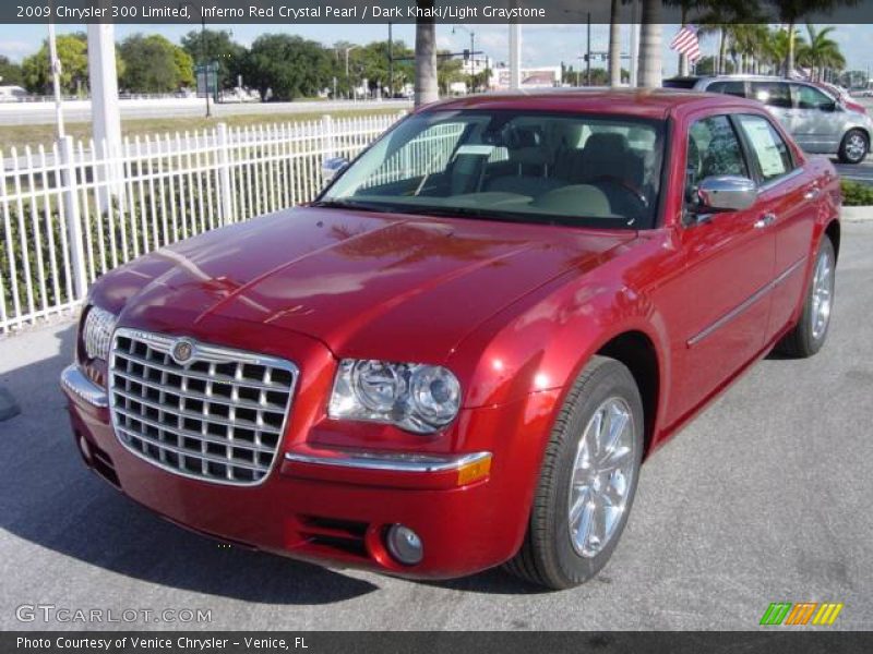 Inferno Red Crystal Pearl / Dark Khaki/Light Graystone 2009 Chrysler 300 Limited