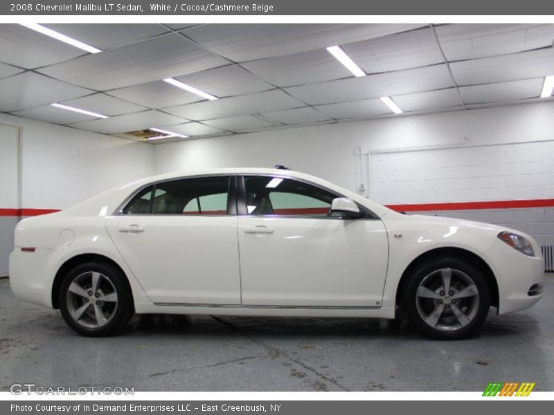 White / Cocoa/Cashmere Beige 2008 Chevrolet Malibu LT Sedan