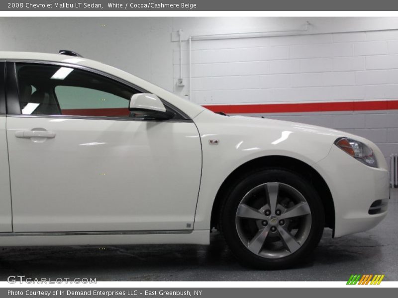 White / Cocoa/Cashmere Beige 2008 Chevrolet Malibu LT Sedan