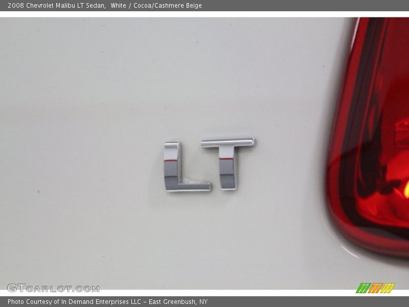 White / Cocoa/Cashmere Beige 2008 Chevrolet Malibu LT Sedan