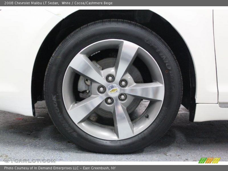 White / Cocoa/Cashmere Beige 2008 Chevrolet Malibu LT Sedan
