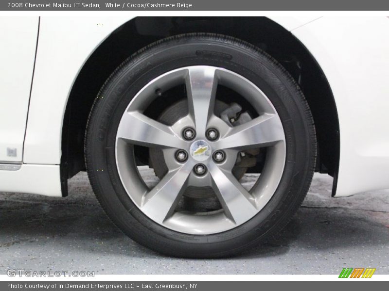 White / Cocoa/Cashmere Beige 2008 Chevrolet Malibu LT Sedan