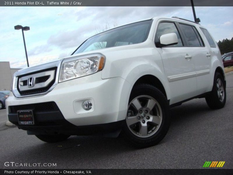 Taffeta White / Gray 2011 Honda Pilot EX-L