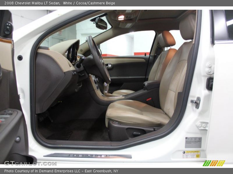 White / Cocoa/Cashmere Beige 2008 Chevrolet Malibu LT Sedan