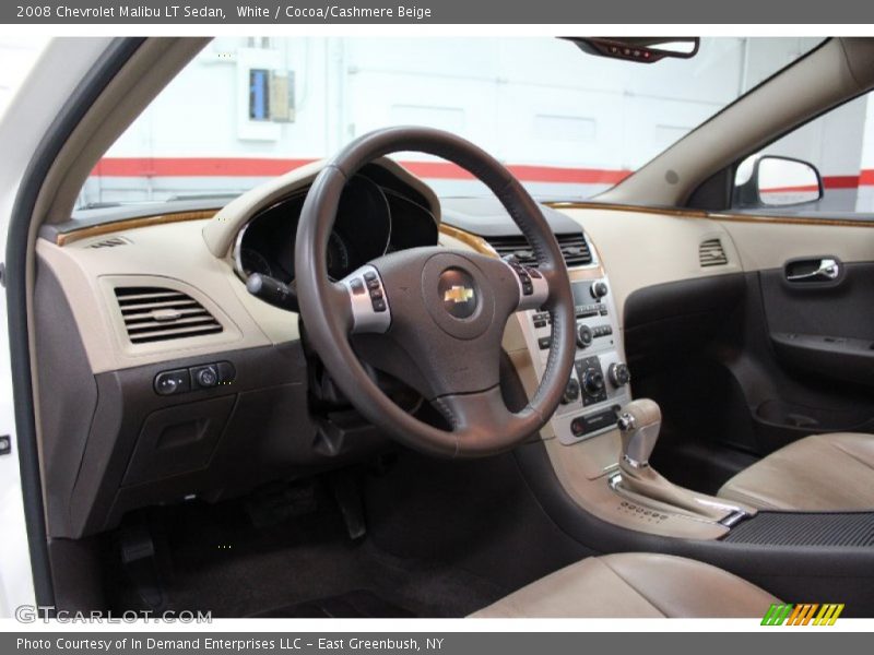 White / Cocoa/Cashmere Beige 2008 Chevrolet Malibu LT Sedan