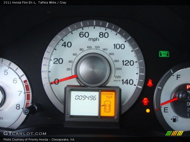 Taffeta White / Gray 2011 Honda Pilot EX-L