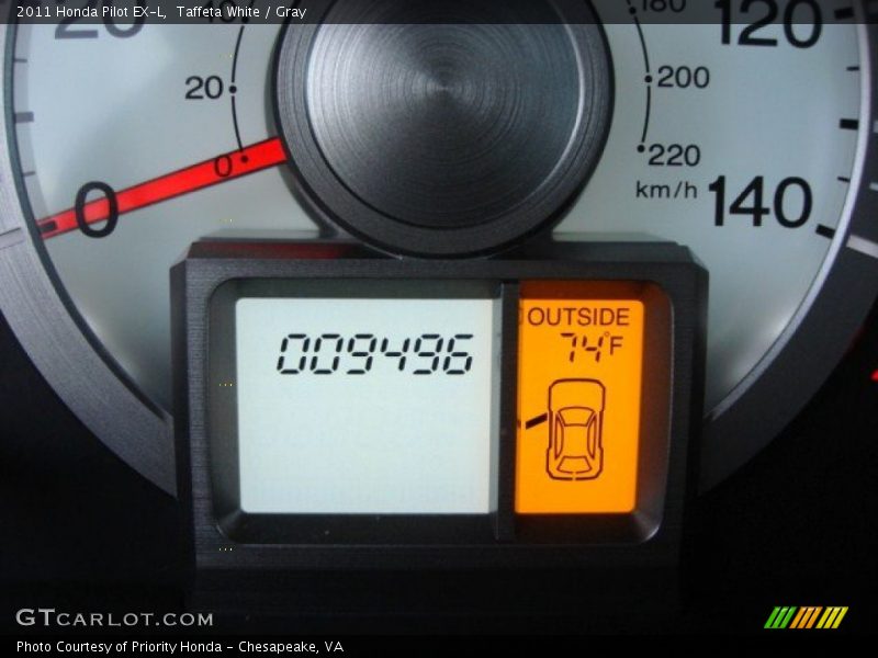 Taffeta White / Gray 2011 Honda Pilot EX-L