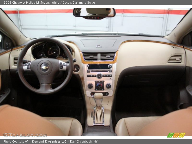 White / Cocoa/Cashmere Beige 2008 Chevrolet Malibu LT Sedan