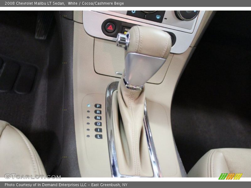 White / Cocoa/Cashmere Beige 2008 Chevrolet Malibu LT Sedan