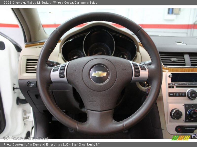 White / Cocoa/Cashmere Beige 2008 Chevrolet Malibu LT Sedan