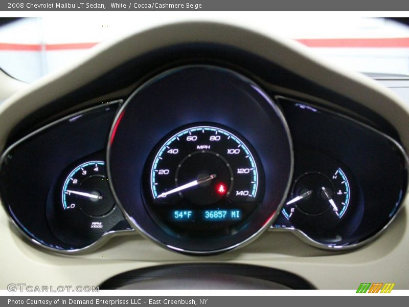 White / Cocoa/Cashmere Beige 2008 Chevrolet Malibu LT Sedan