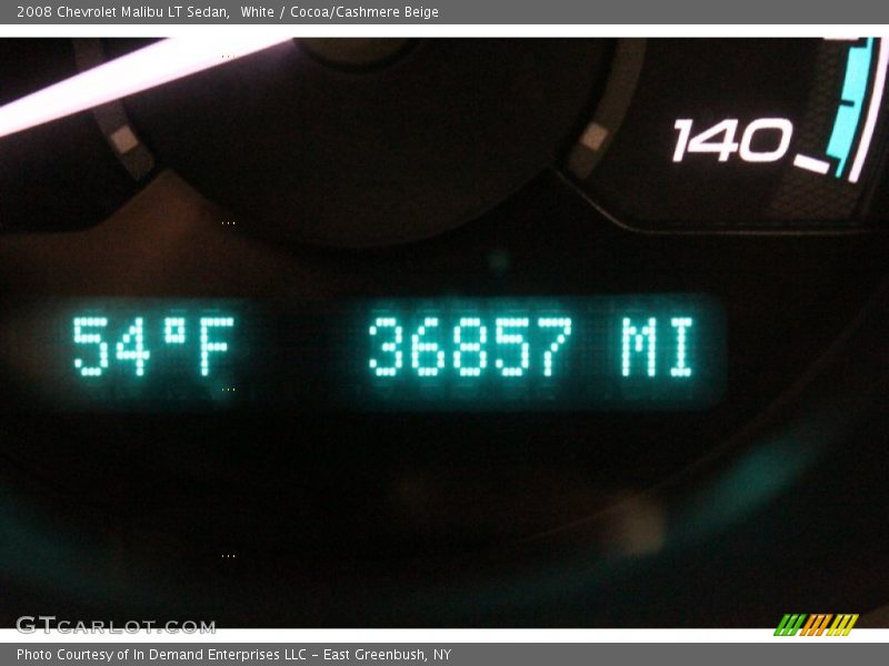 White / Cocoa/Cashmere Beige 2008 Chevrolet Malibu LT Sedan