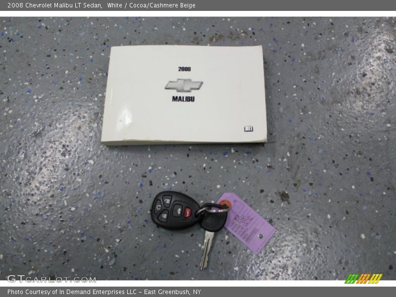 White / Cocoa/Cashmere Beige 2008 Chevrolet Malibu LT Sedan
