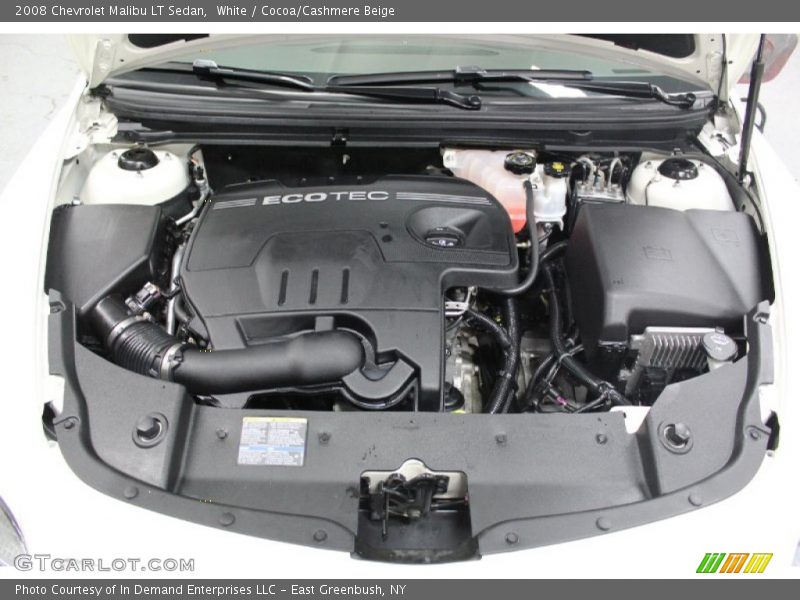 White / Cocoa/Cashmere Beige 2008 Chevrolet Malibu LT Sedan