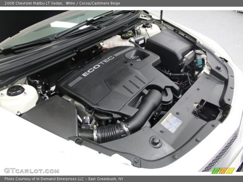White / Cocoa/Cashmere Beige 2008 Chevrolet Malibu LT Sedan