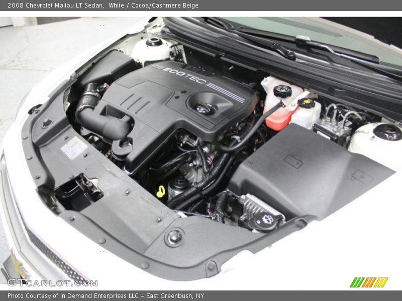 White / Cocoa/Cashmere Beige 2008 Chevrolet Malibu LT Sedan