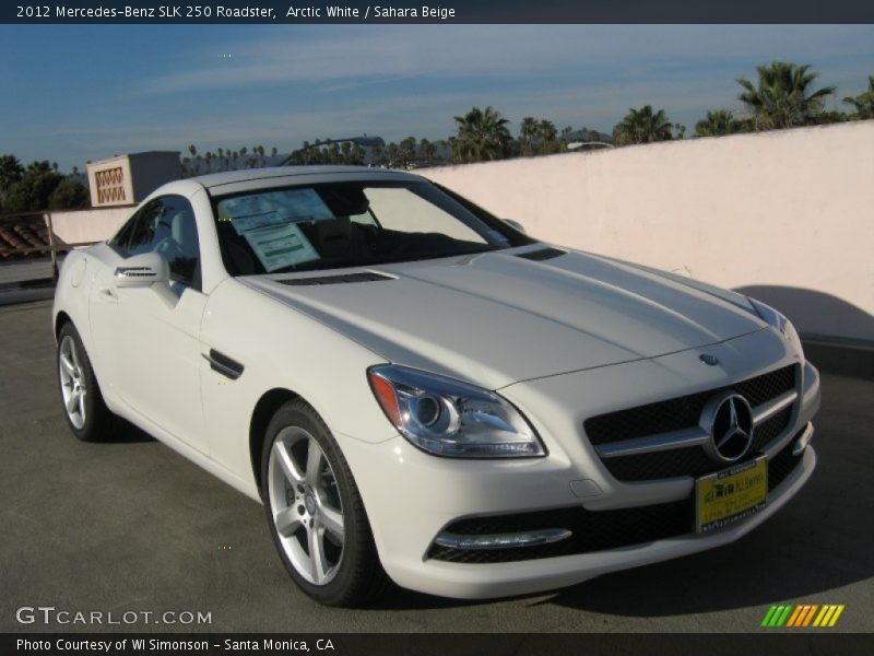 Arctic White / Sahara Beige 2012 Mercedes-Benz SLK 250 Roadster
