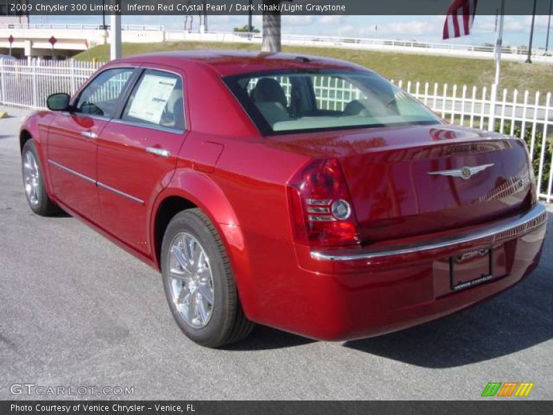 Inferno Red Crystal Pearl / Dark Khaki/Light Graystone 2009 Chrysler 300 Limited