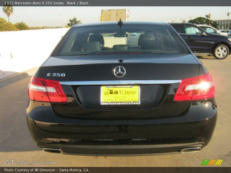 Black / Black 2012 Mercedes-Benz E 350 Sedan