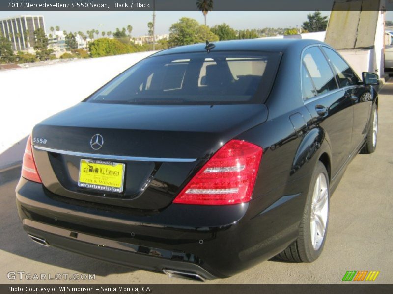 Black / Black 2012 Mercedes-Benz S 550 Sedan