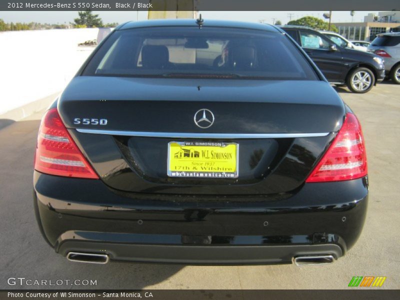 Black / Black 2012 Mercedes-Benz S 550 Sedan