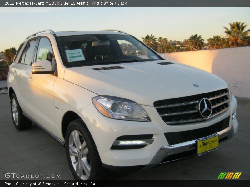 Arctic White / Black 2012 Mercedes-Benz ML 350 BlueTEC 4Matic
