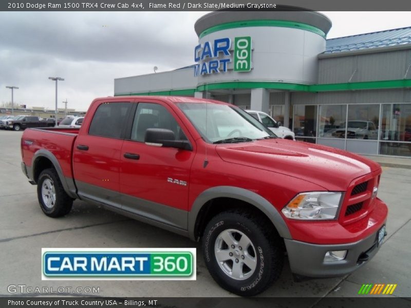 Flame Red / Dark Slate/Medium Graystone 2010 Dodge Ram 1500 TRX4 Crew Cab 4x4