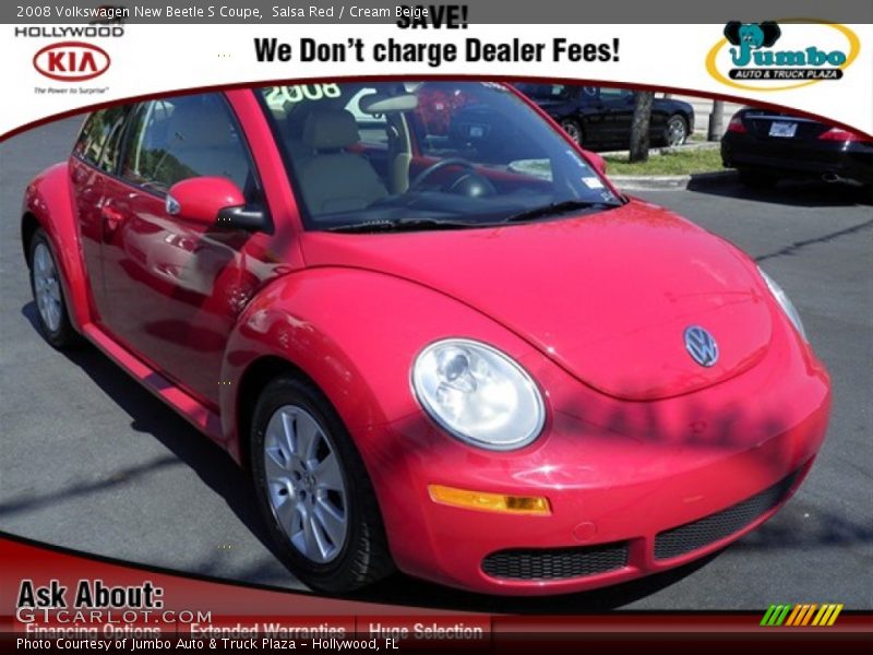 Salsa Red / Cream Beige 2008 Volkswagen New Beetle S Coupe