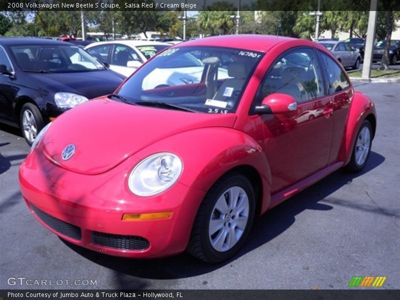 Salsa Red / Cream Beige 2008 Volkswagen New Beetle S Coupe