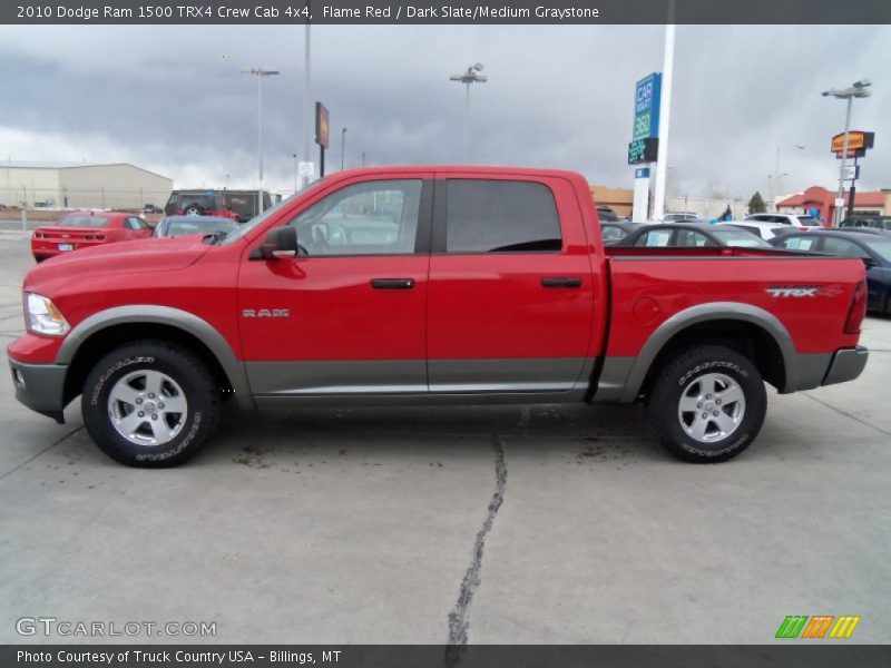 Flame Red / Dark Slate/Medium Graystone 2010 Dodge Ram 1500 TRX4 Crew Cab 4x4