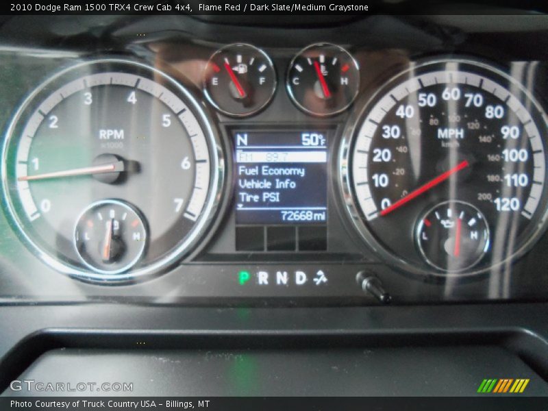 Flame Red / Dark Slate/Medium Graystone 2010 Dodge Ram 1500 TRX4 Crew Cab 4x4