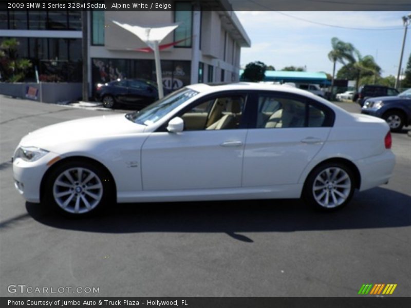 Alpine White / Beige 2009 BMW 3 Series 328xi Sedan