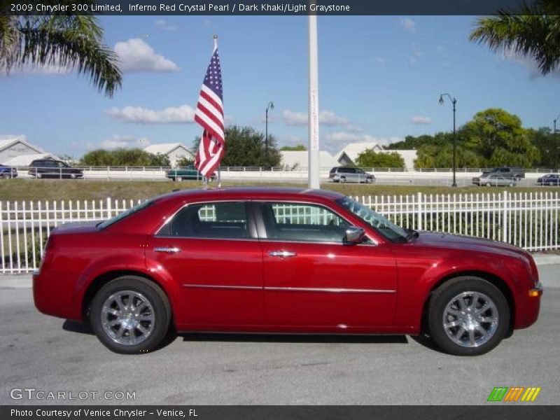 Inferno Red Crystal Pearl / Dark Khaki/Light Graystone 2009 Chrysler 300 Limited