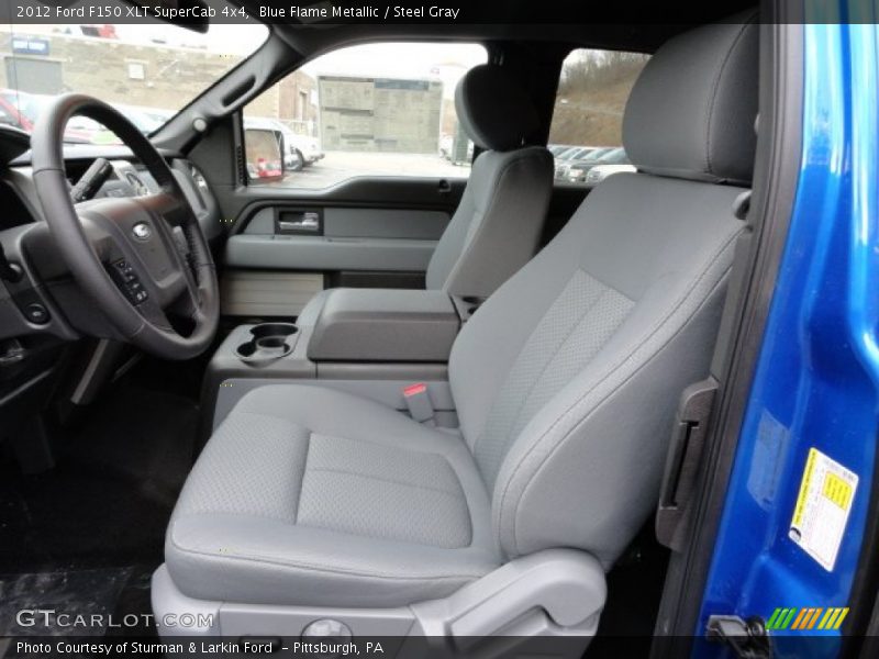 Blue Flame Metallic / Steel Gray 2012 Ford F150 XLT SuperCab 4x4