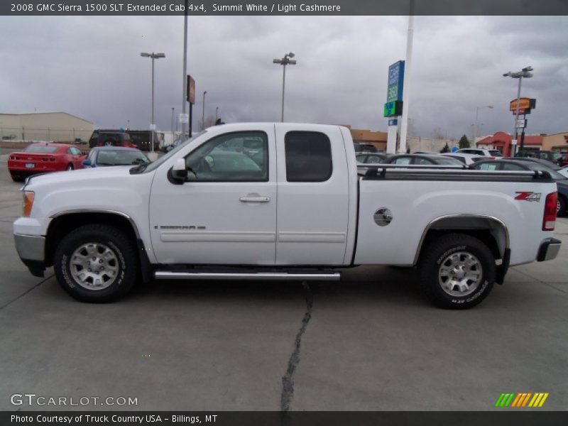 Summit White / Light Cashmere 2008 GMC Sierra 1500 SLT Extended Cab 4x4