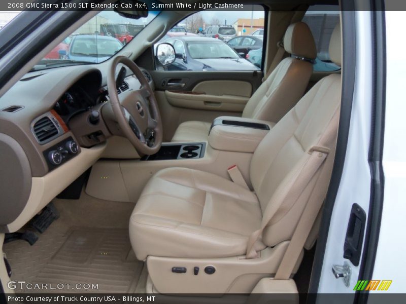 Summit White / Light Cashmere 2008 GMC Sierra 1500 SLT Extended Cab 4x4